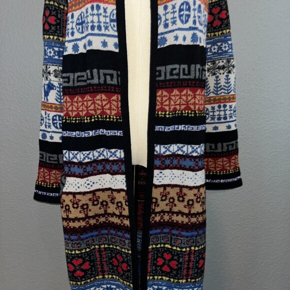 ANTHROPOLOGIE ALDOMARTINS ABRIGOS ALPINE HOODED CARDIGAN DUSTER SWEATER -NWT  L - Picture 4 of 16